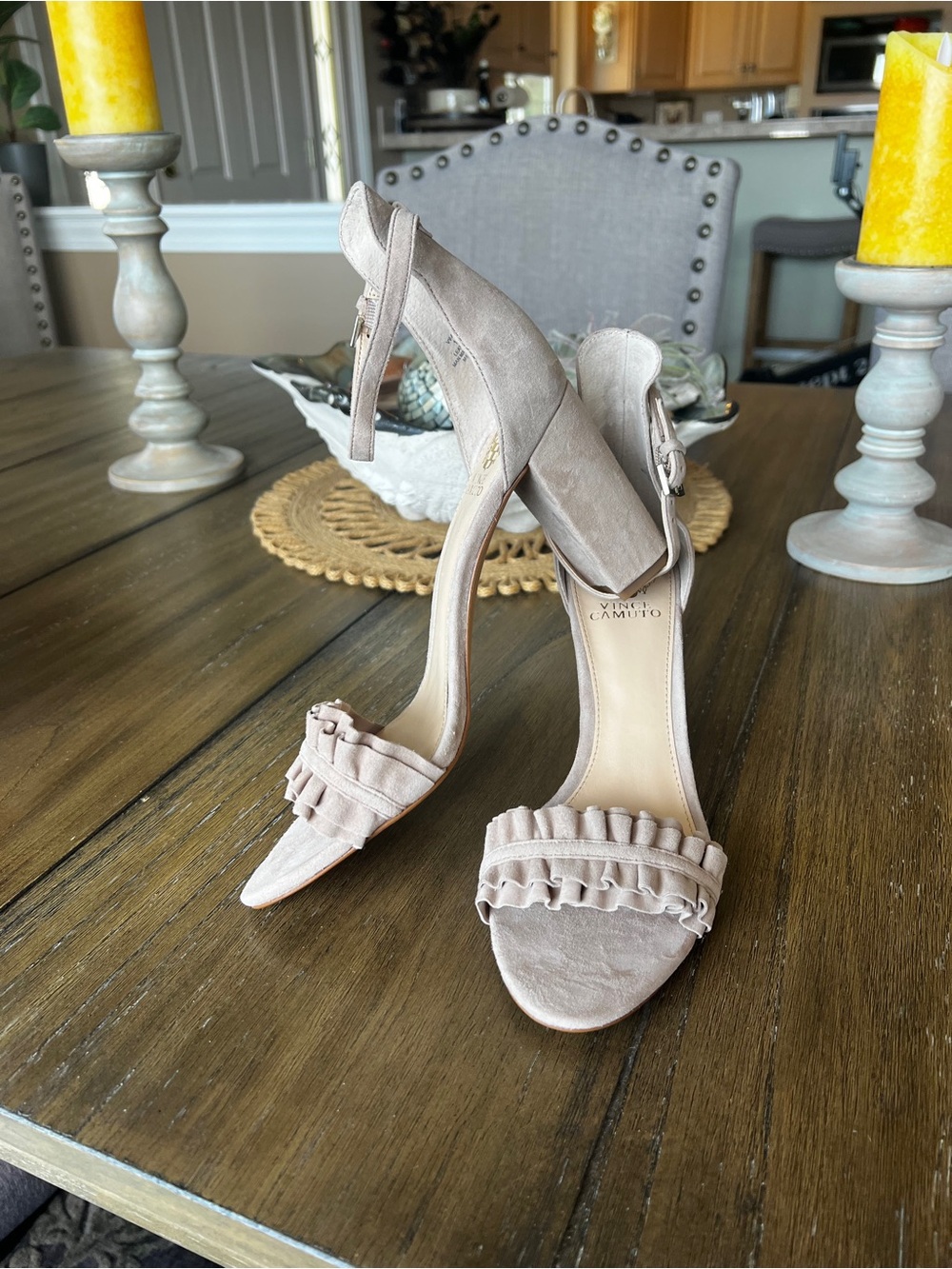 Vince Camuto Women’s “Cralista” Sandal - Almond Beige